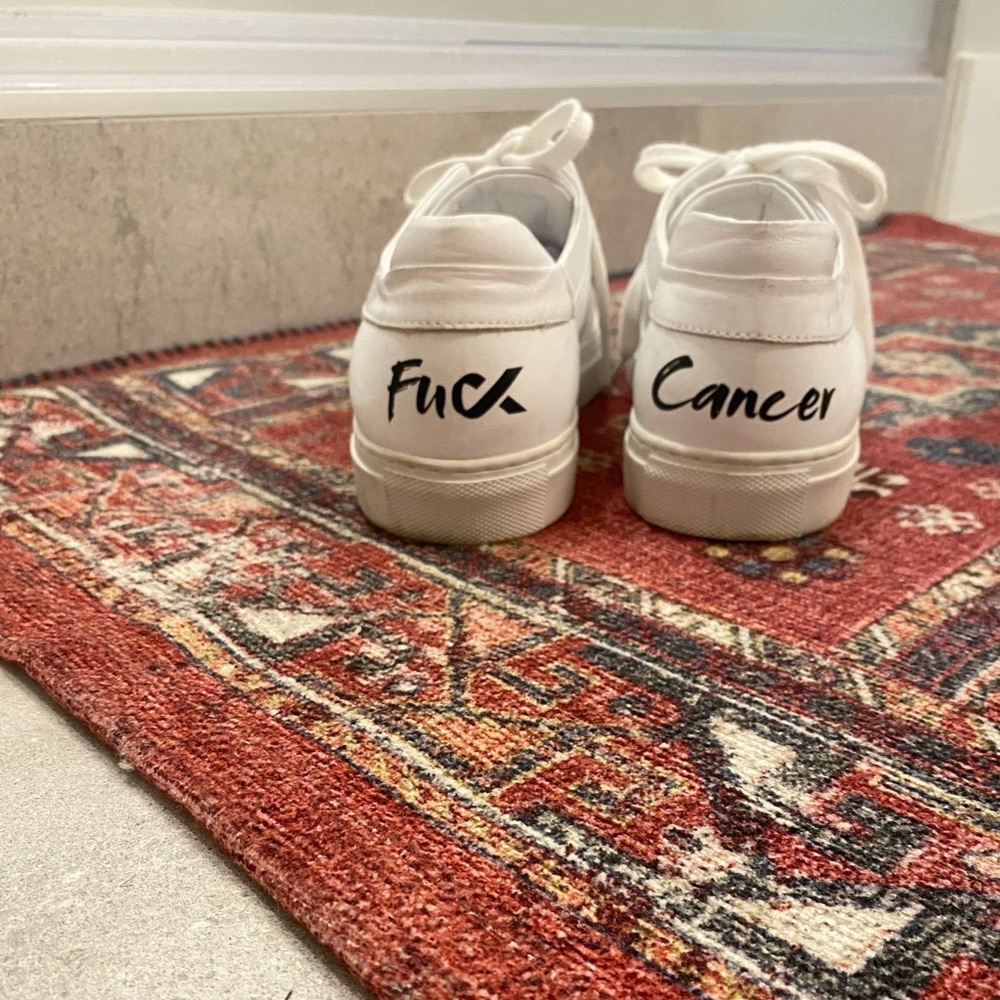 M.Gemi x F Cancer Palestra White Leather Sneakers